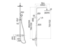 Colonne de douche Primeo 2 thermostatique avec pose