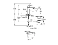 Mitigeur lavabo Grohe Eurosmart taille M avec pose