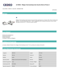 Mitigeur thermostatique baignoire Primeo 3 avec pose
