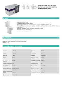 Pack WC Eolia avec pose