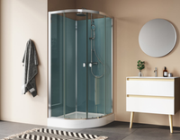 Installation cabine de douche MODUL’R quart de cercle