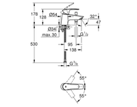 Mitigeur baignoire monotrou Grohe Eurosmart avec pose