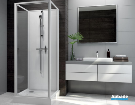 Pose cabine de douche Sélection Aubade verre 80 x 80