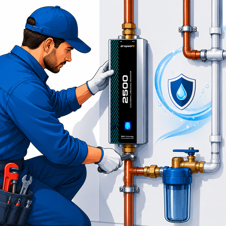 Installation système anti-calcaire DROPSON 2500