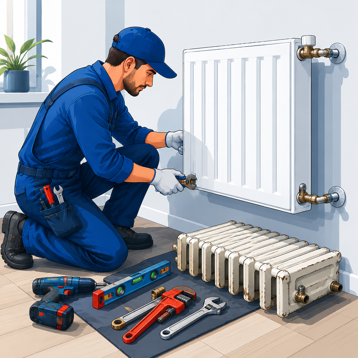 Remplacement radiateur chauffage
