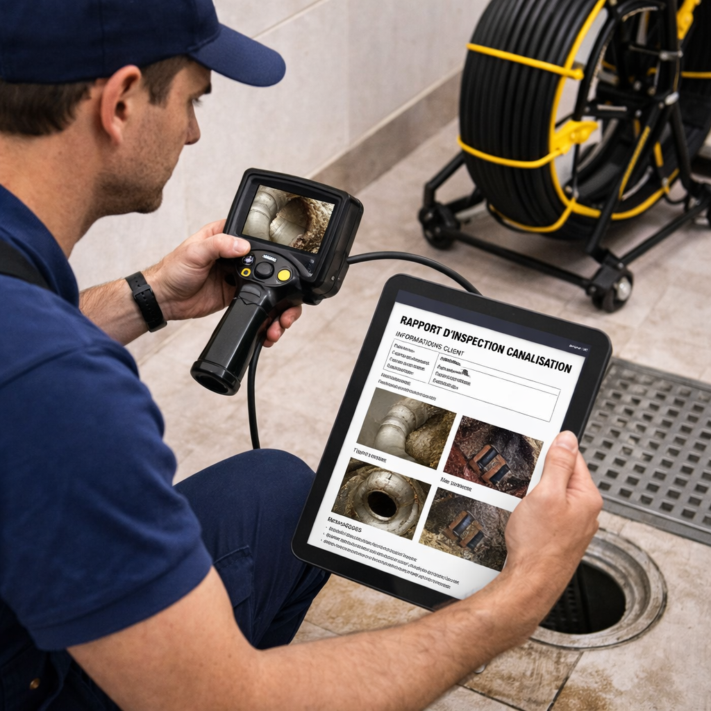 Inspection caméra avec rapport
