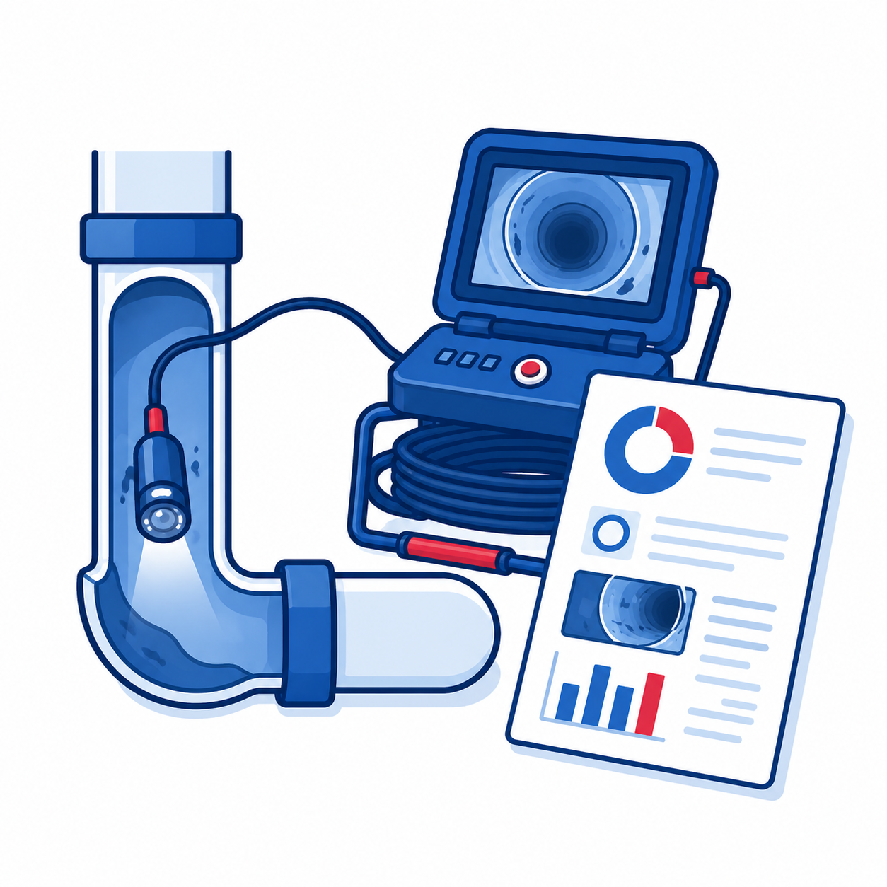 Inspection caméra avec rapport